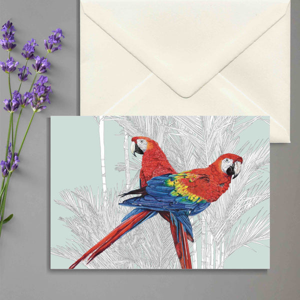 Scarlet Macaws Greeting Card
