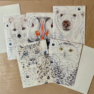 Animals of the Snow (5 Greeting Cards Box Set)