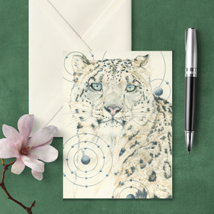 Snow Leopard Greeting Card